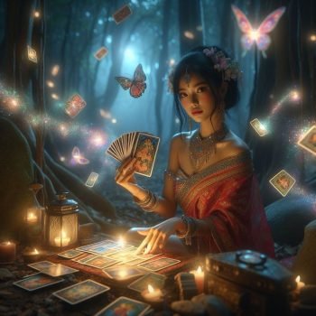 Thai beautiful Tarot card reader